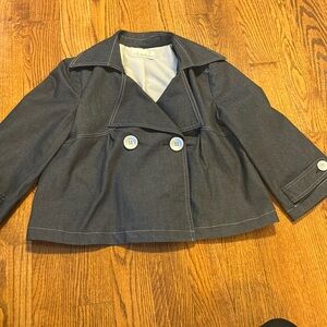 Versatilite cotton blend crop swing jacket